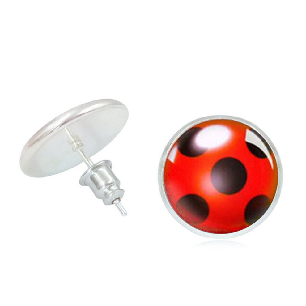 1 Pair Ear Studs Earrings Girlfriends School Balls Girls Jewelry