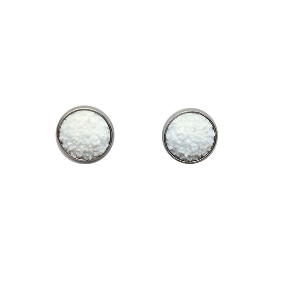 (Type5, 5) 12mm Druzy Ear Studs Earrings Wear-resistant Eardrop Jewelry for Women
