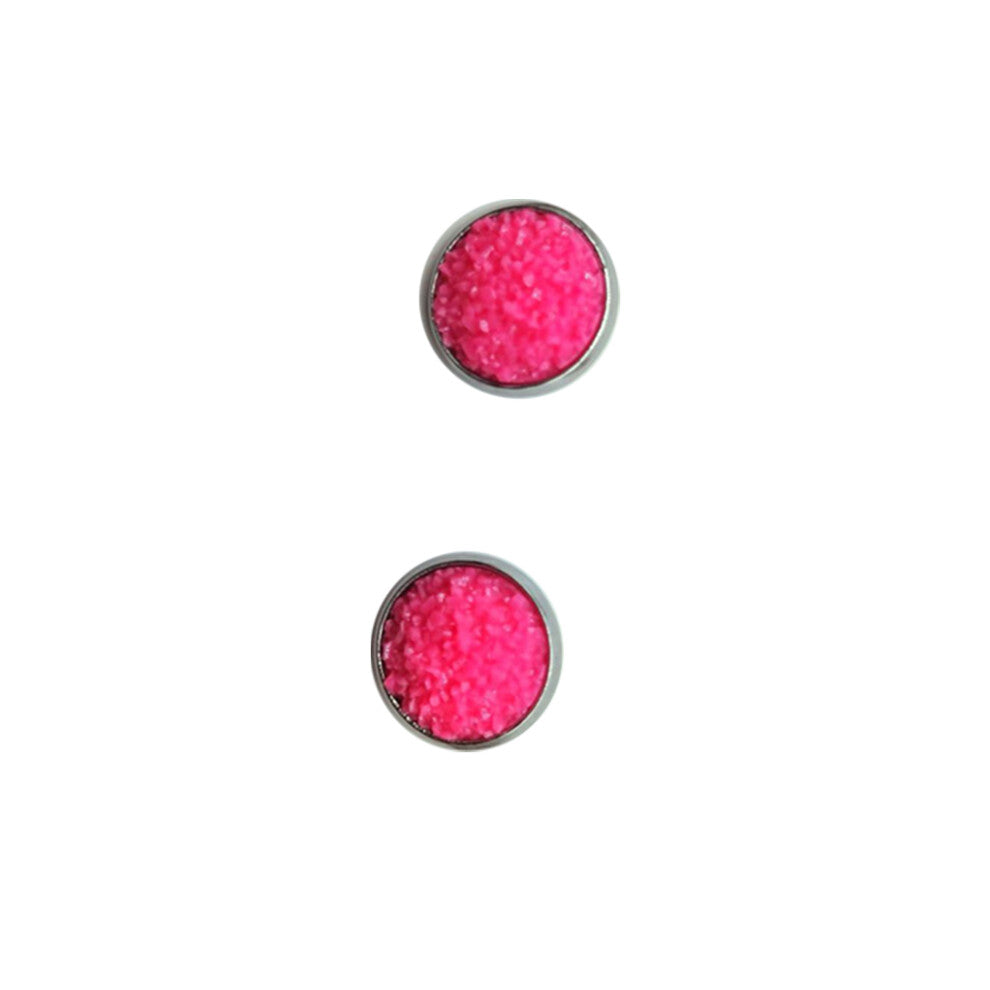 (Type32, 32) 12mm Druzy Ear Studs Earrings Wear-resistant Eardrop Jewelry for Women