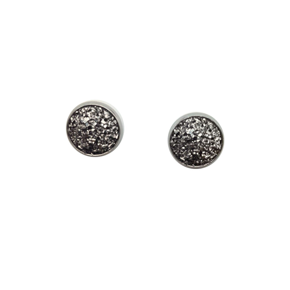 (Type33, 33) 12mm Druzy Ear Studs Earrings Wear-resistant Eardrop Jewelry for Women