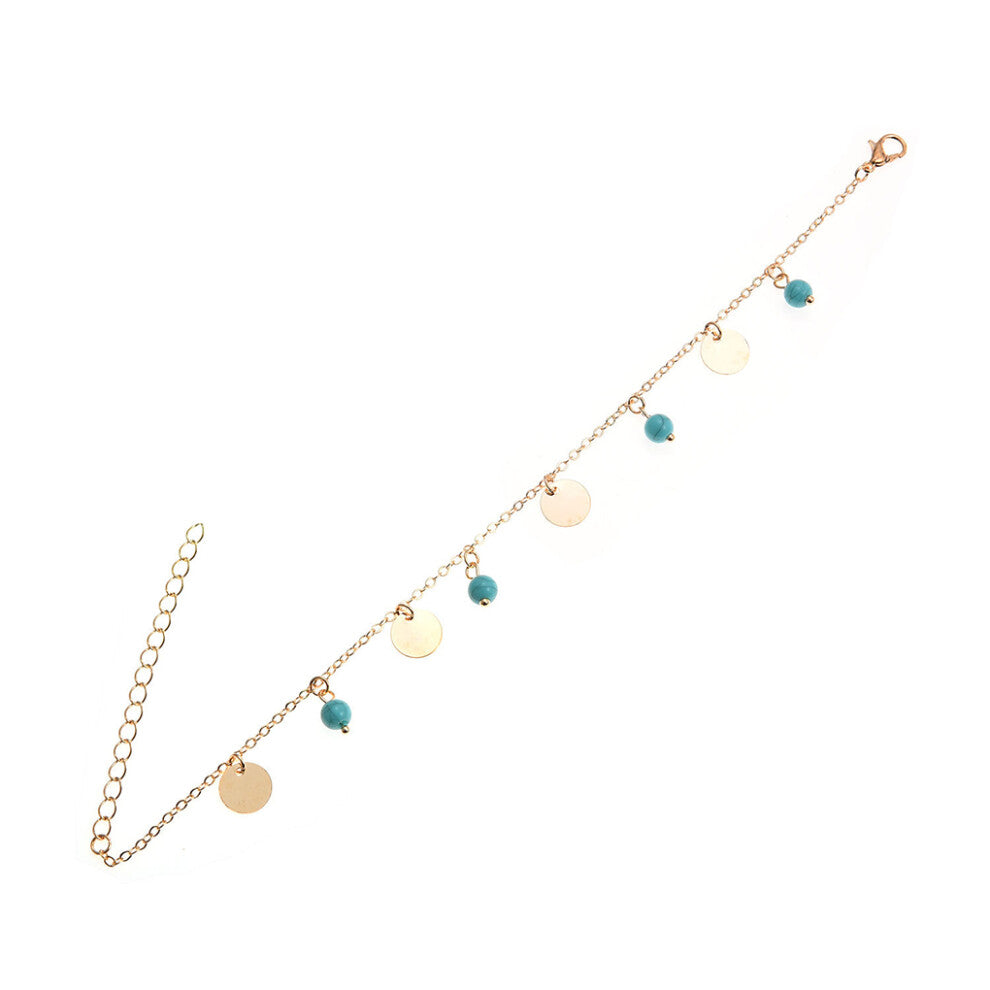 (Gold) Ankle Bracelets Universal Alloy Women's Anklets Accessories Valentines