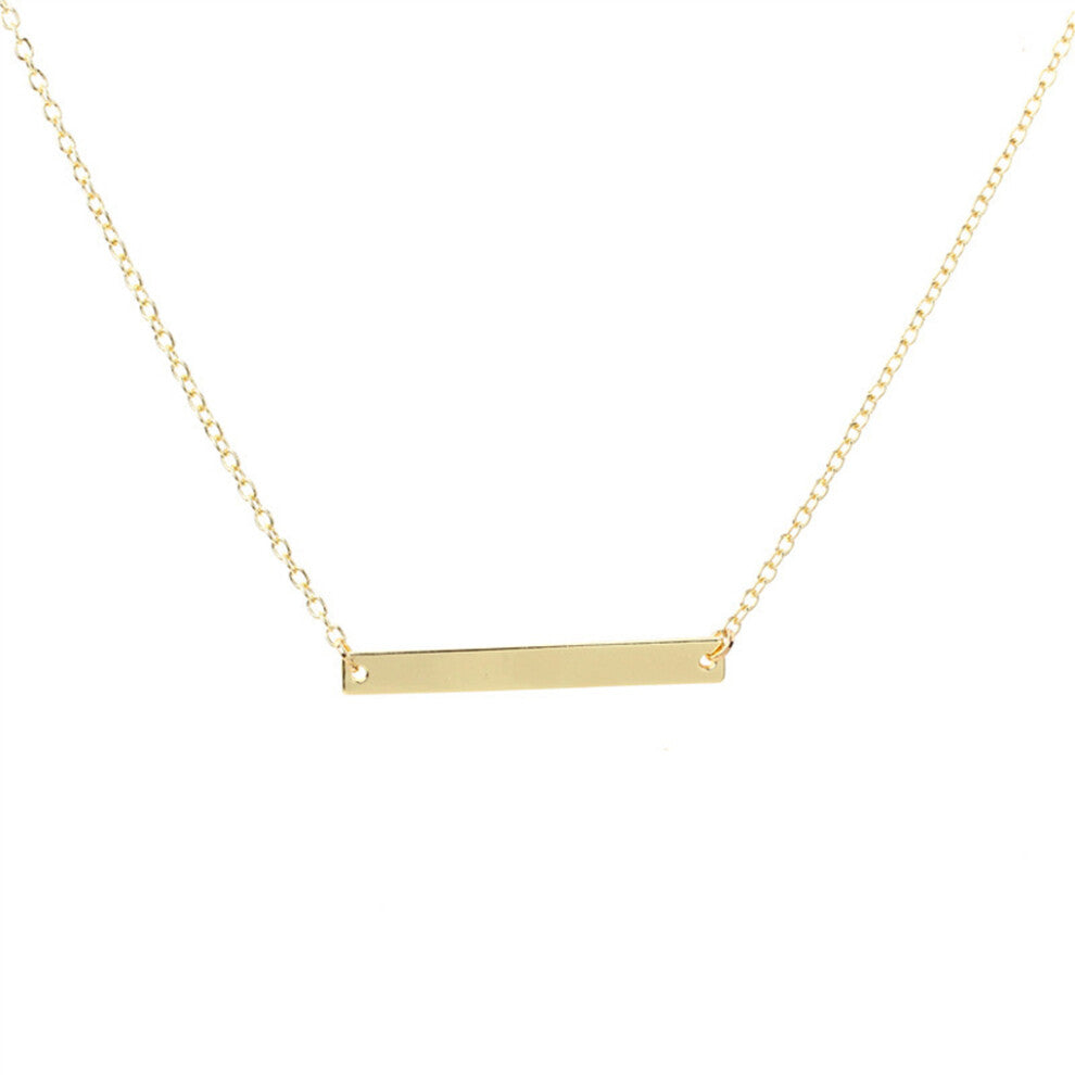 (Gold) Chain Necklace Simple Style Hanging Pendants Choker Necklaces for Teen