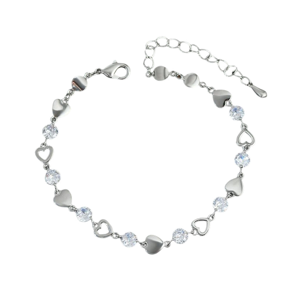 (Silver) Women Bracelet Wristband Stylish Wrist Jewelry Dressing Decoration