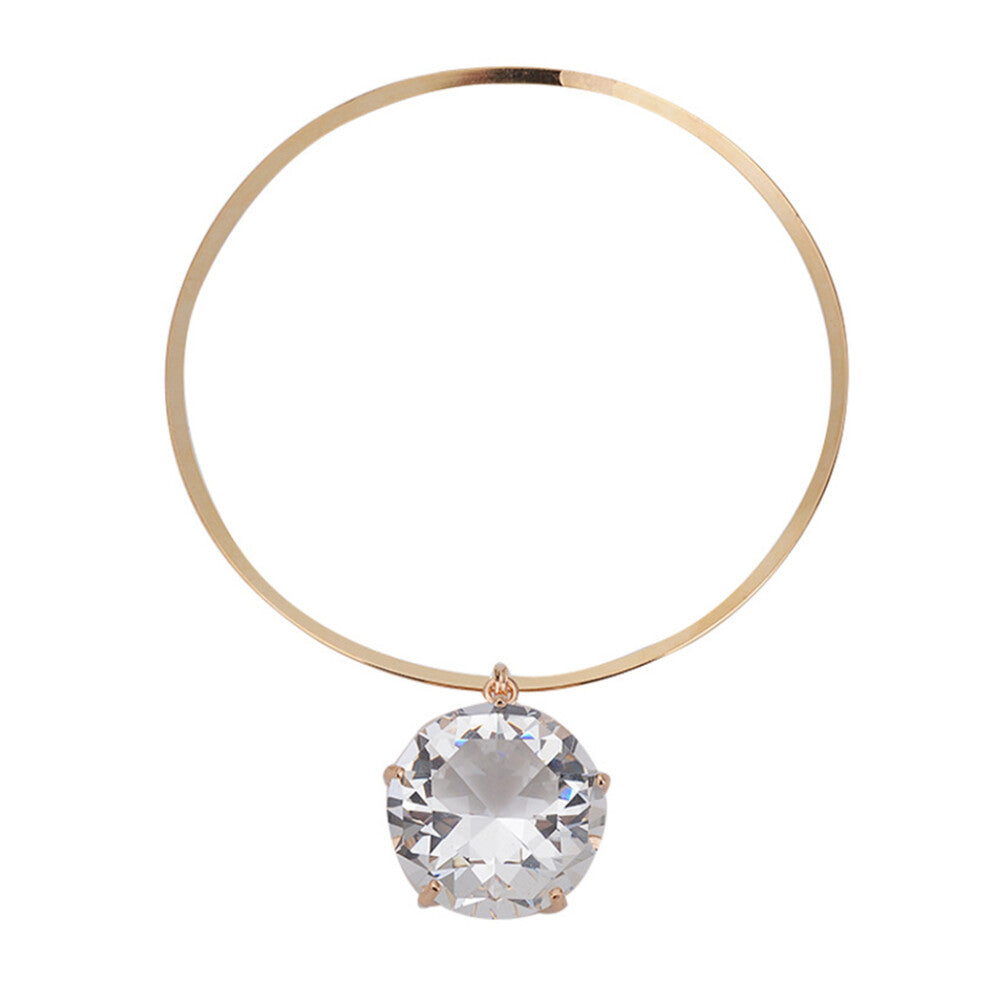 (Gold) Women Collar Alloy Necklace Choker Neck Jewelry Holiday Decoration