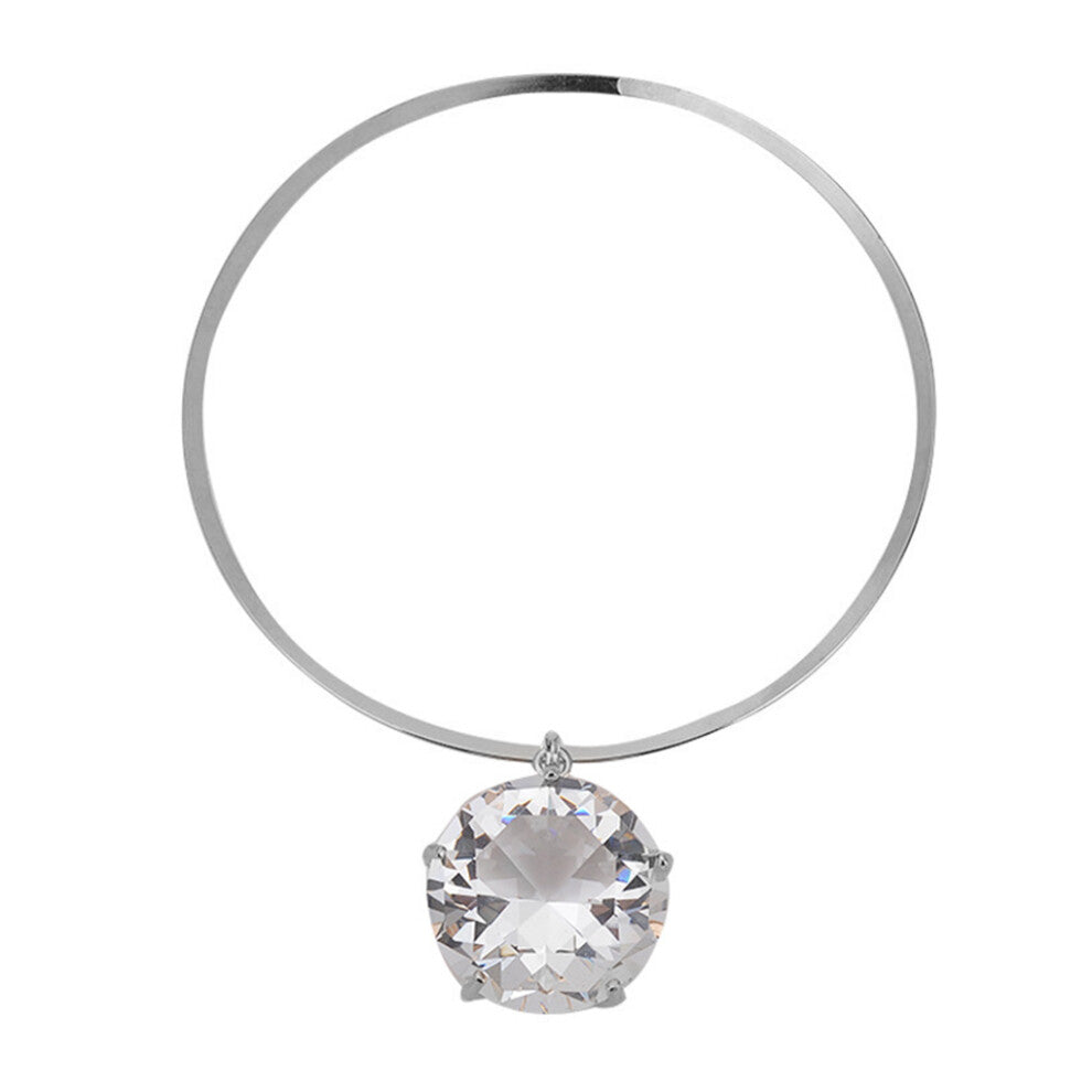 (Silver) Women Collar Alloy Necklace Choker Neck Jewelry Holiday Decoration