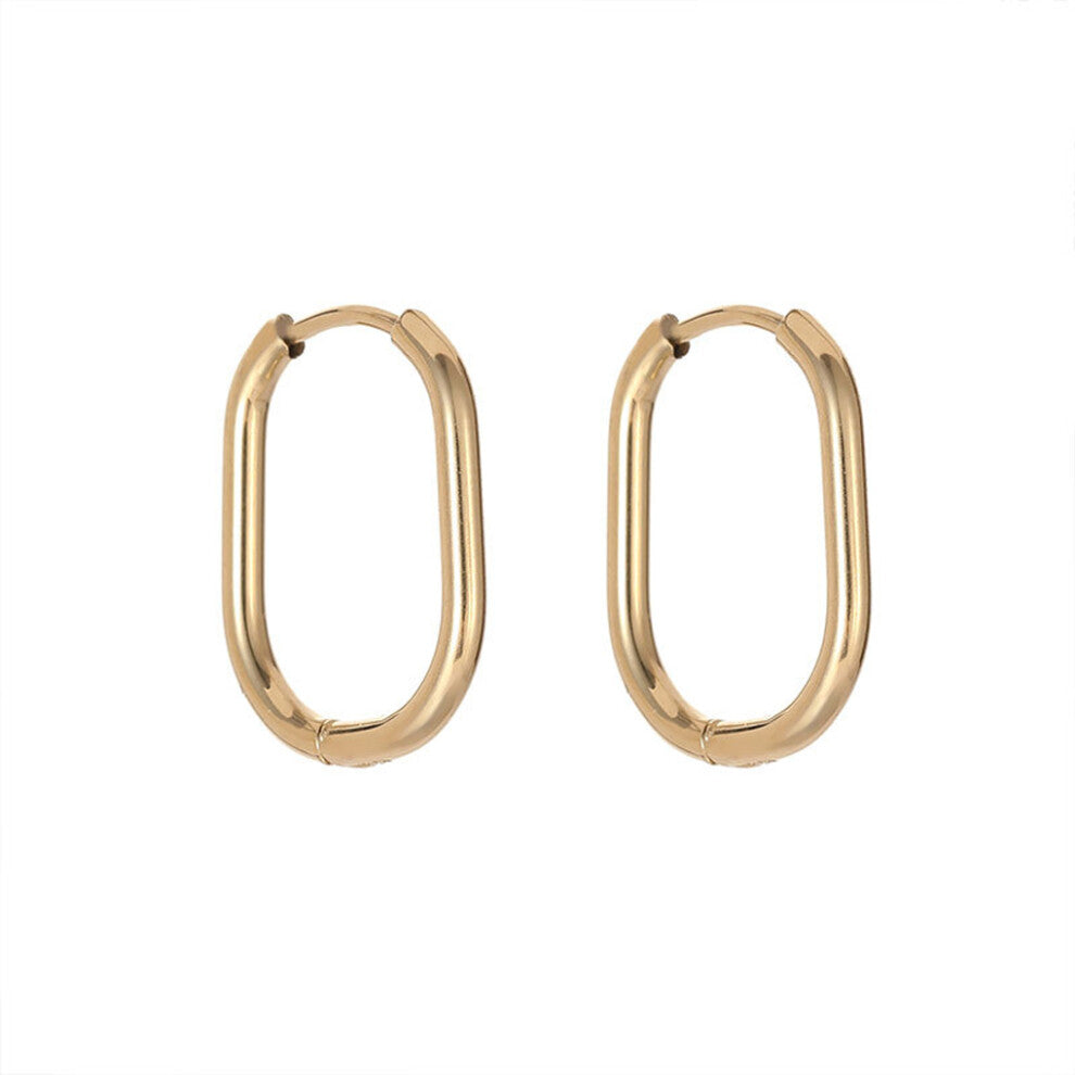 (Gold) 1 Pair Geometry Earrings Anniversary Work Decoration Piercing Jewelry
