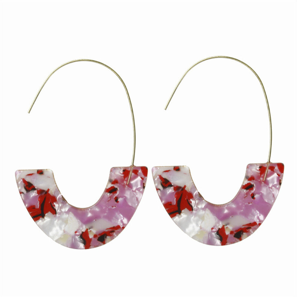 (Purple) 1 Pair Earring Ear Dangle Women Accessories Party Supplies Valentines