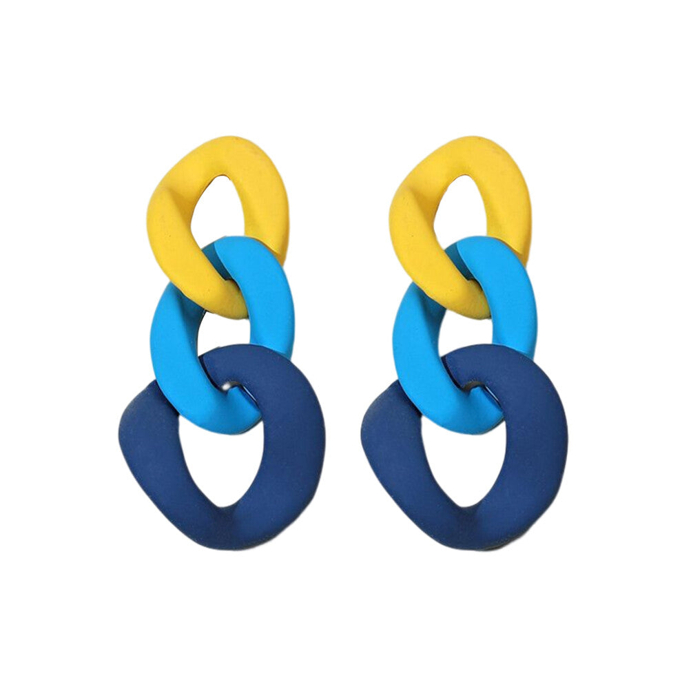 (Type 7) 2 Pieces Earring Fashion Acrylic Ear Jewelry Drop Earrings Bohemia