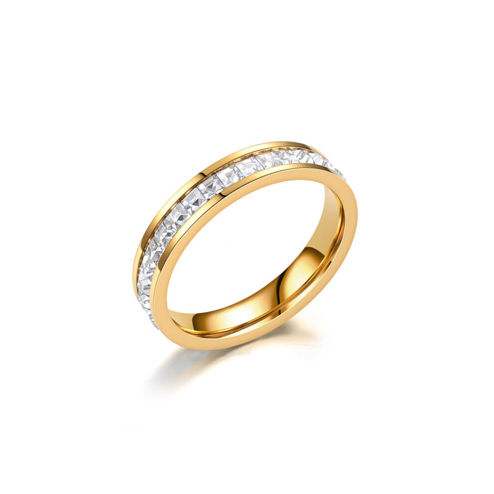 (Gold) Women Ring Hand Ornaments Dressing Decors Romantic Shiny Ladies Rings