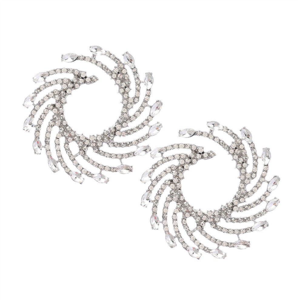 (Silver) 1 Pair Earrings Pendant*Ear Studs Jewelry Personalized Gift