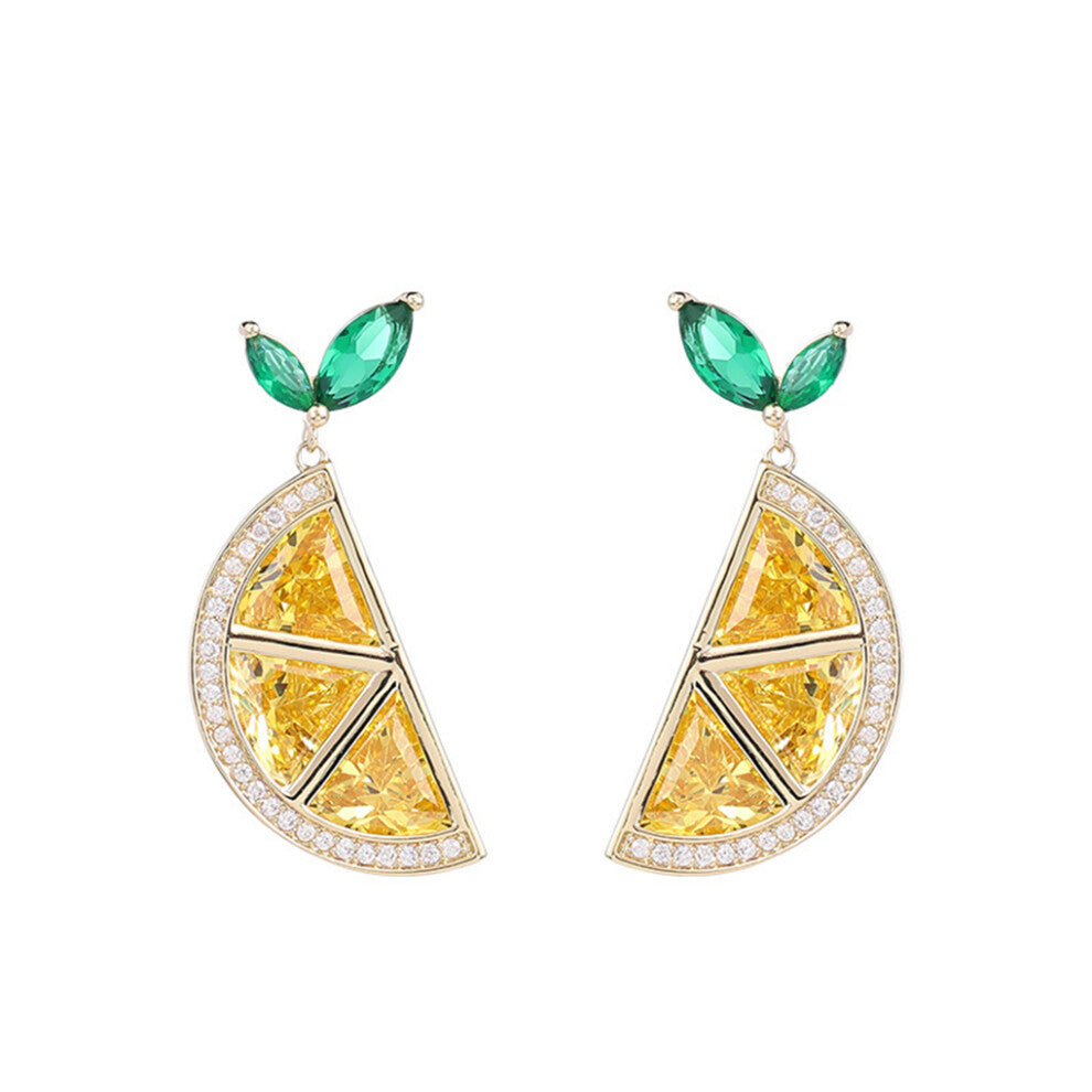 Free Ear Studs Versatile And Trendy Silver Earrings Yellow Premium