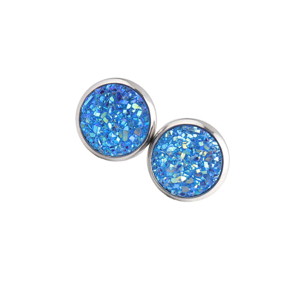 (Type 7) 1 Pair Female Stainless Steel Ear Stud Earrings Gift Jewellery