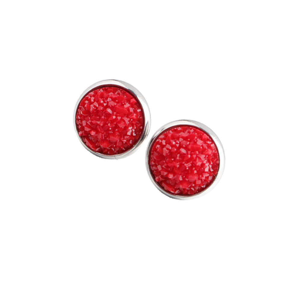 (Type 24) 1 Pair Female Stainless Steel Ear Stud Earrings Gift Jewellery
