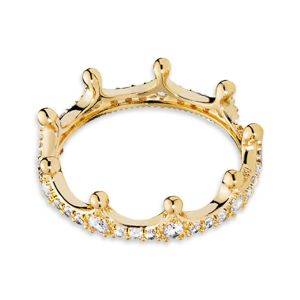 (Gold) Alloy Rhinestone Ring Hand Knuckle Jewelry Accessories Personalized