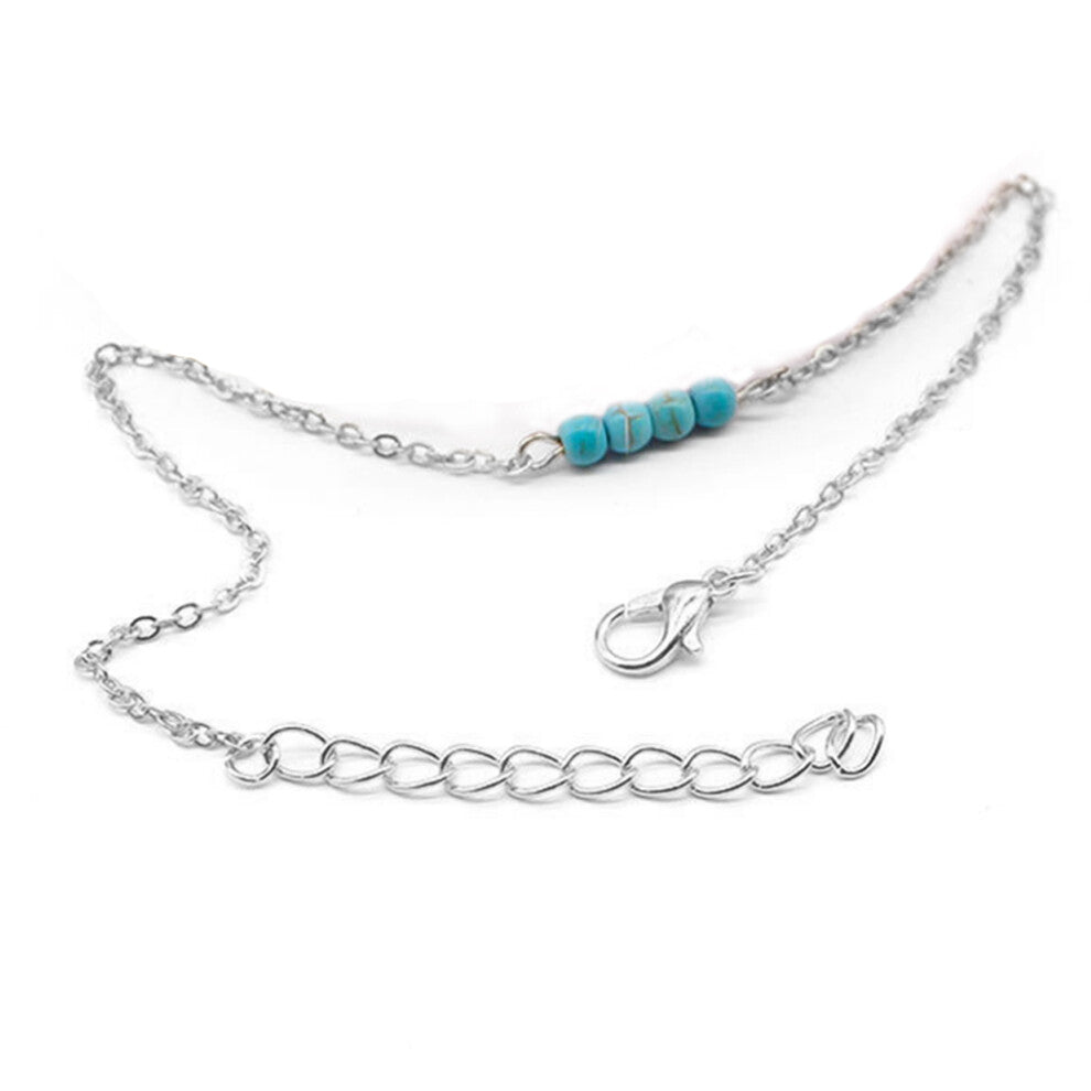 (silver) Anklets Turquoise Jewelry Beach Accessories Ankle Bracelet for Women