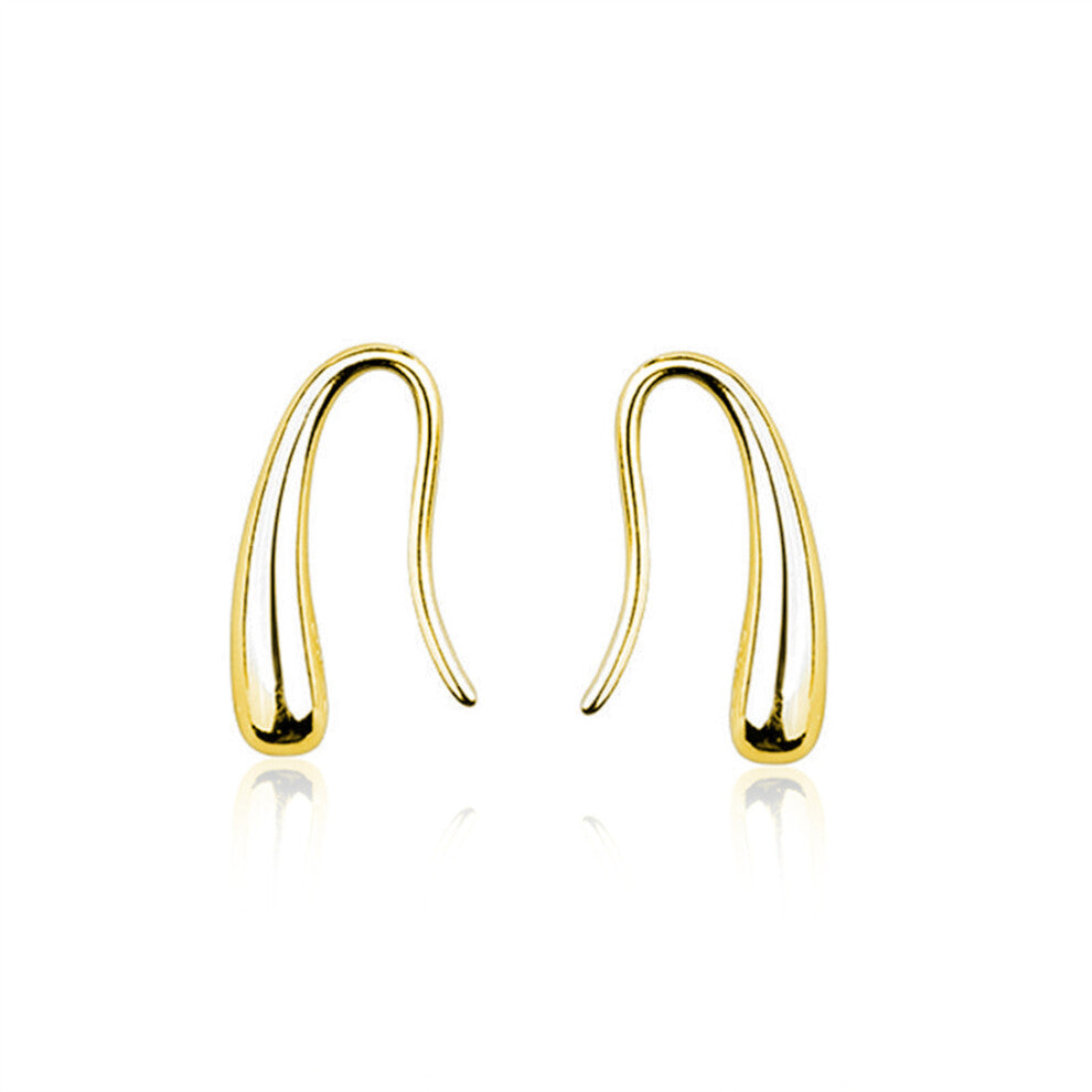 (Gold) 1 Pair Earrings Elegant Aesthetic Hook Ear Studs Jewelry Girlfriend