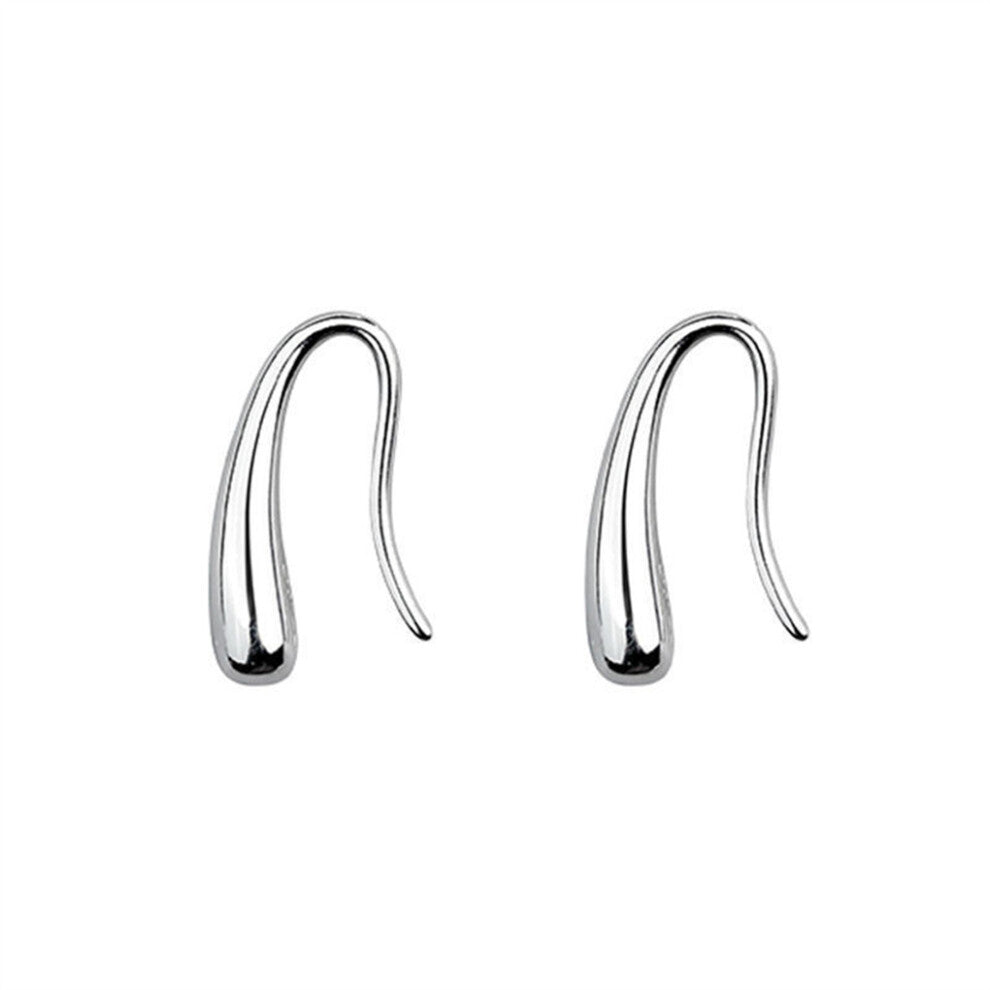 (Silver) 1 Pair Earrings Elegant Aesthetic Hook Ear Studs Jewelry Girlfriend