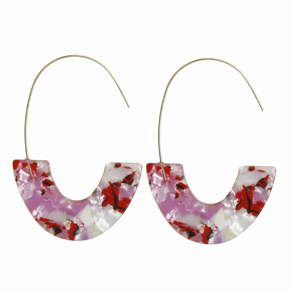 (Purple) 1 Pair Earrings Delicate Multicolor Valentines Day for Holiday