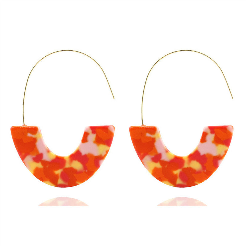 (Orange) 1 Pair Earrings Delicate Multicolor Valentines Day for Holiday