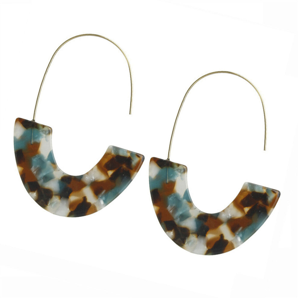 (Blue Brown) 1 Pair Earrings Delicate Multicolor Valentines Day for Holiday