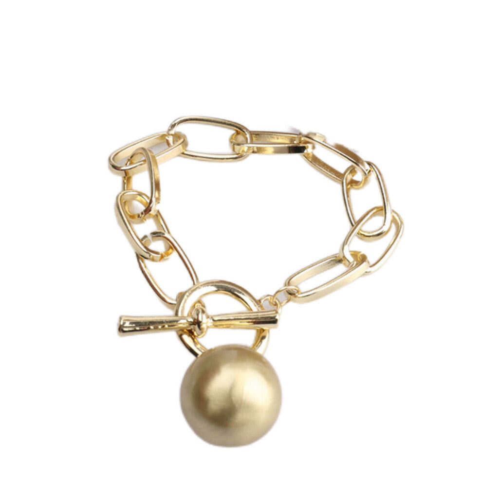 (Gold) Ball Pendant Necklace Bracket Festival Collar Choker Jewelry Set Women