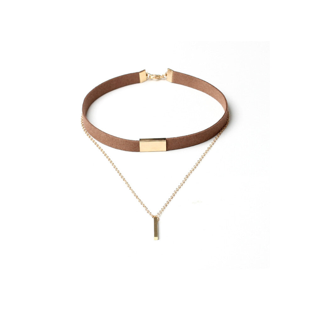 (Type2) Velvet Choker Neck Chain Layered Neckband for Women Teens Adults