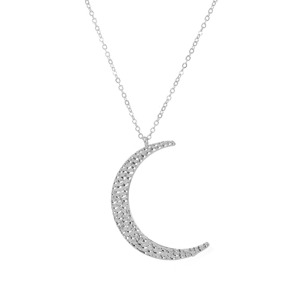 (Silver) Moon Necklace Aesthetic Jewelry Unique Alloy Chain Choker Necklaces