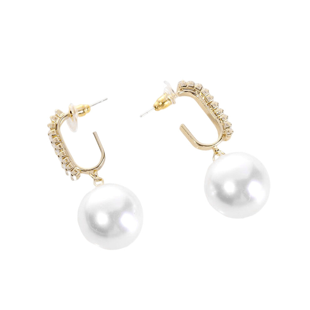 (Silver) 1 Pair Women Earrings Pendant Earring Ear Loop Decorations Jewelry for