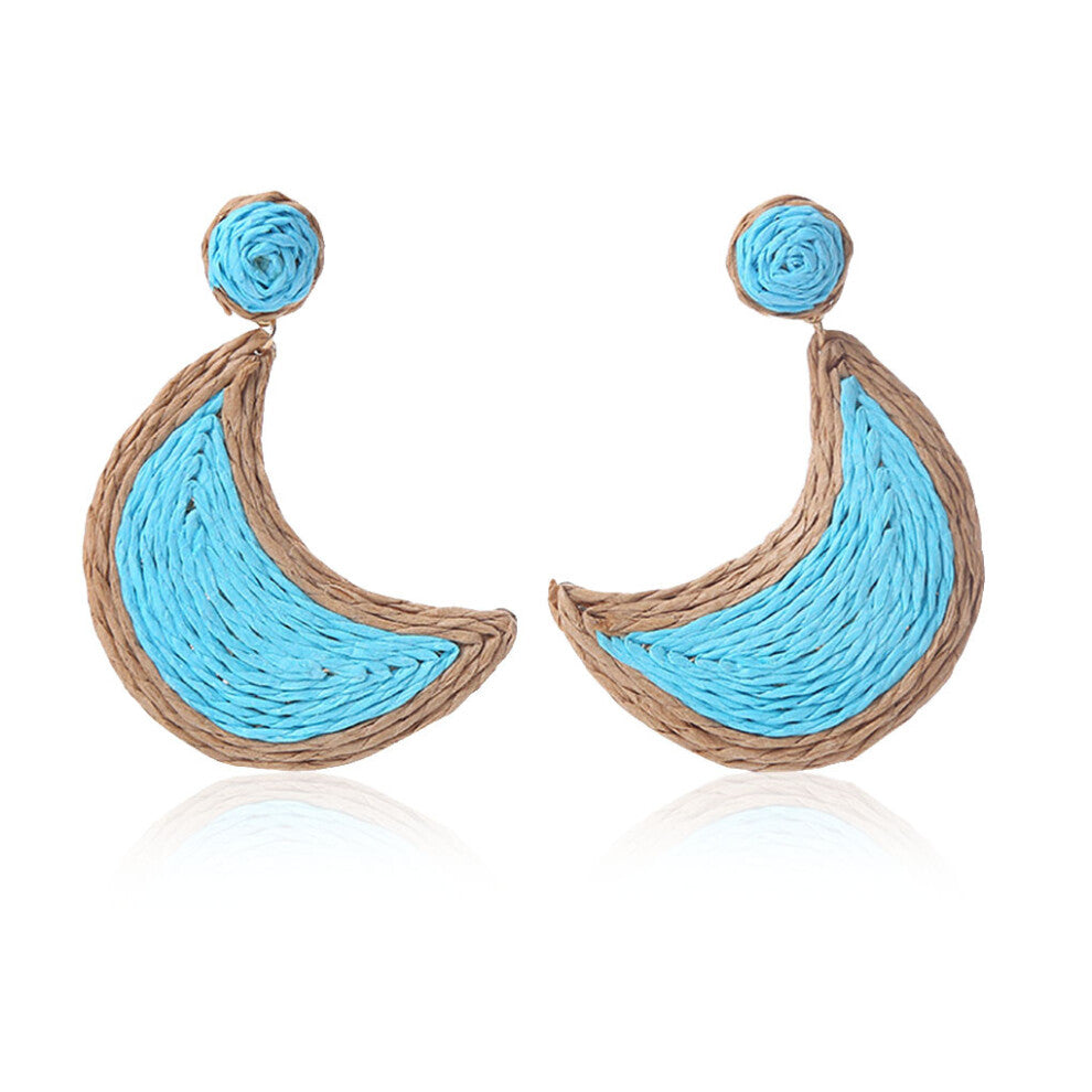 (Light Blue) 1 Pair Vintage Earrings Pendant Portable Jewellery Dangle Beach Causal