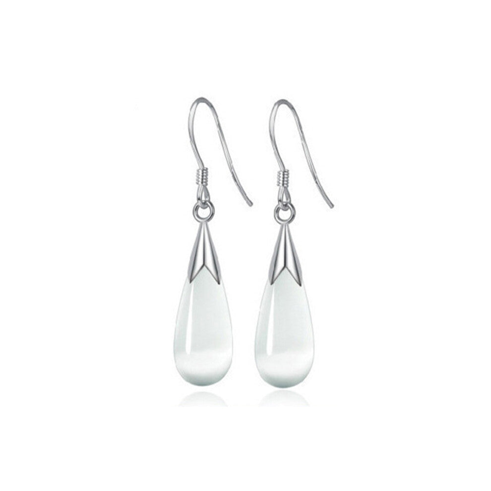 (404 White) 2Pcs Earrings Hanging Jewelry Fashionable Ears Accessory Decoration