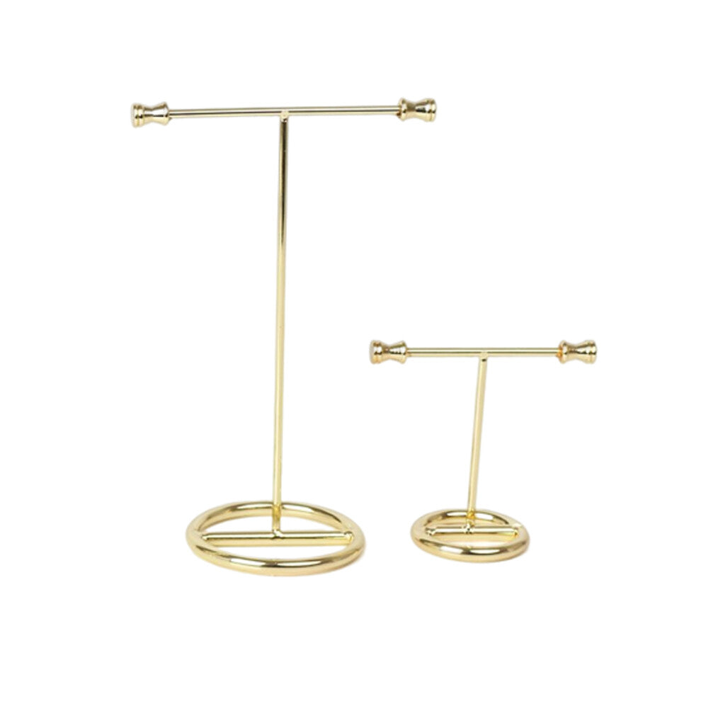 (Tshaped round rack) 2Pcs Earring Earrings Holder Rack Organizer Jewelry Pendant Showing