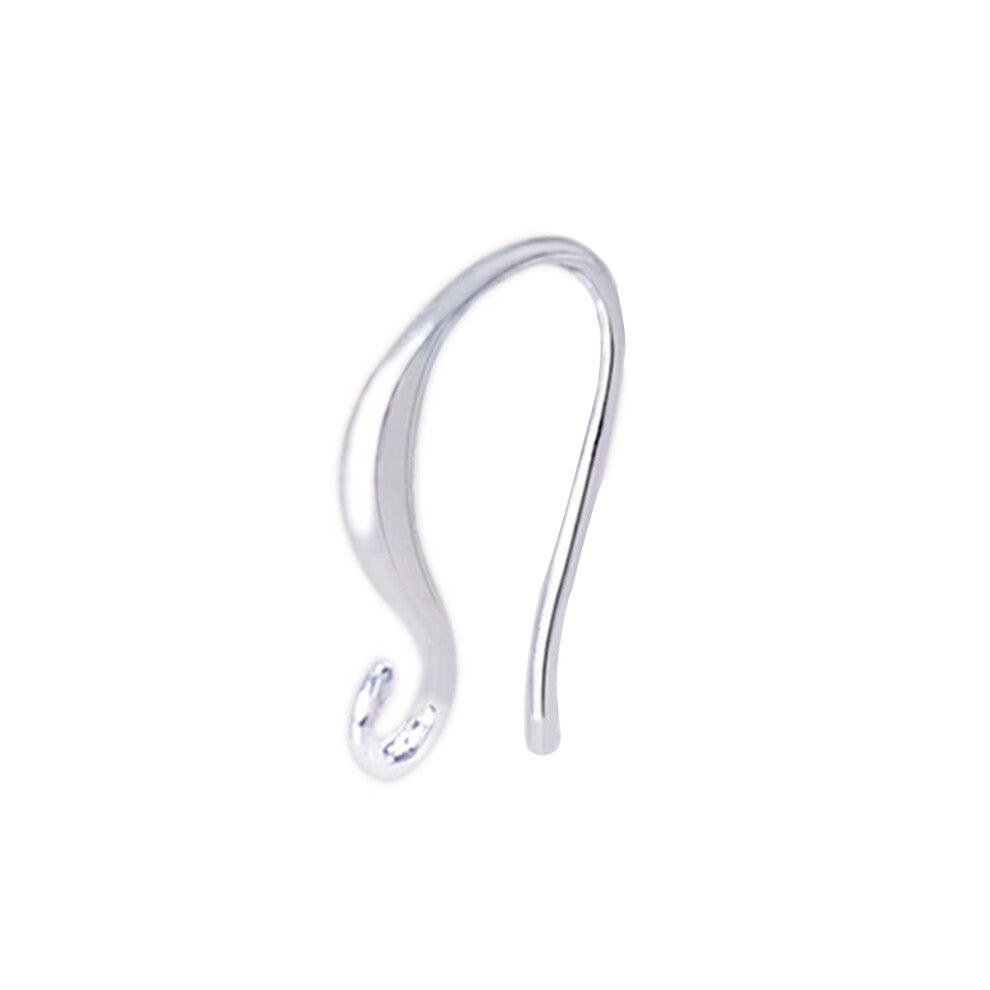 (Silver) Women Simple Design Earring Hanger Brass Ear Hook Jewellery DIY