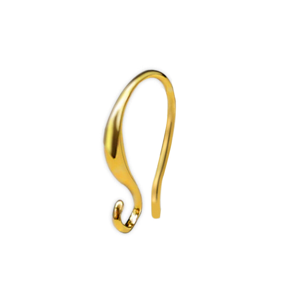 (Gold) Women Simple Design Earring Hanger Brass Ear Hook Jewellery DIY