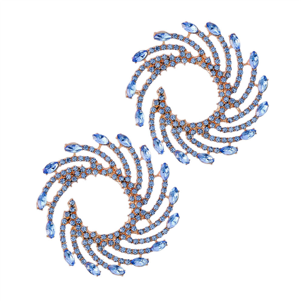 (Blue) 1 Pair Earrings Vintage Pendant*Ear Studs Jewelry Female Daughter Gift