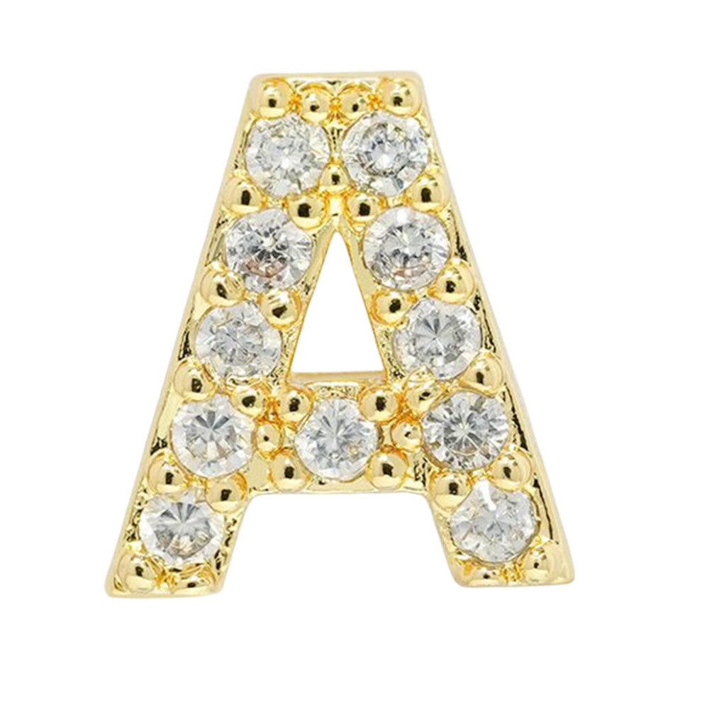 (A) Simple Design Alphabet Letter Earring Stud Earrings Ear Decoration