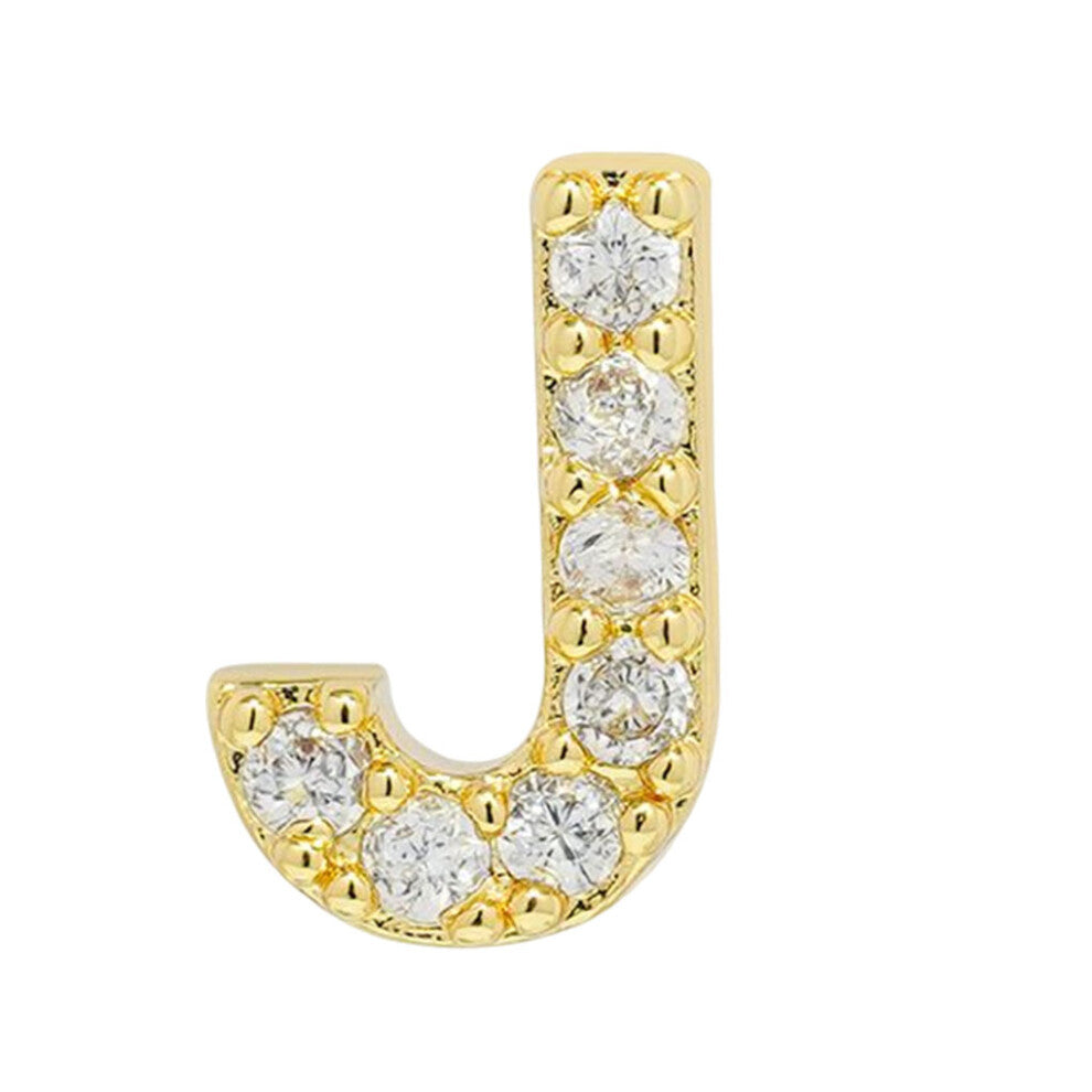 (J) Simple Design Alphabet Letter Earring Stud Earrings Ear Decoration