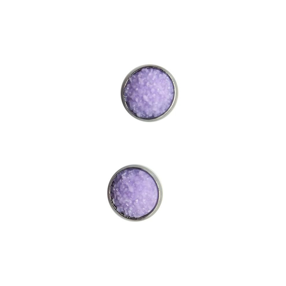 (Type6, 6) 12mm Druzy Ear Stud Earrings Wear-resistant Eardrop Jewelry for Women