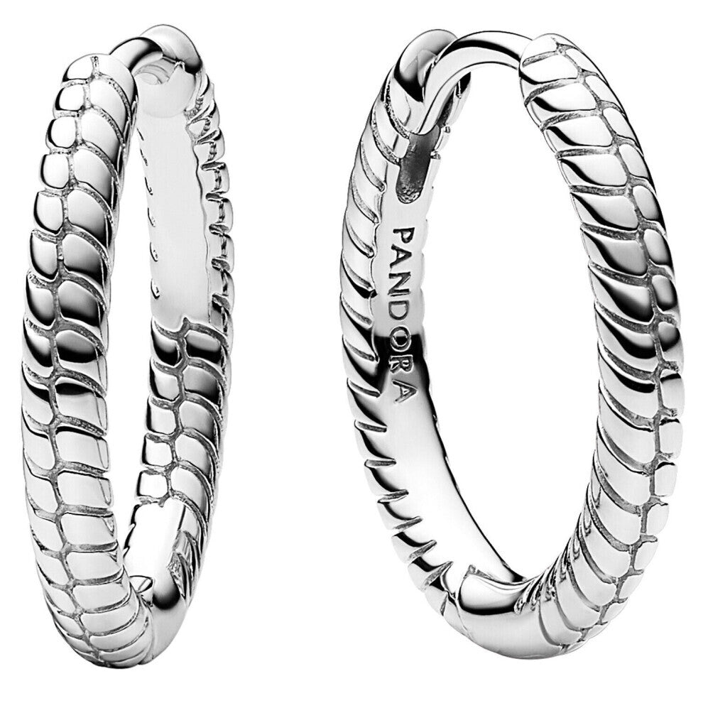Brand Moments Small Charm Hoop Sterling Silver Earrings 292728C00