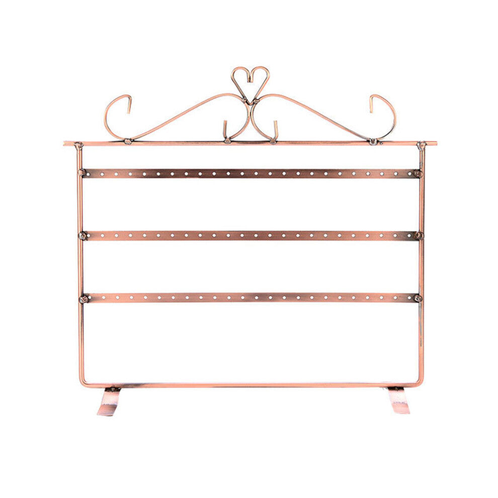 (Bronze) Earrings Holder Ear Studs Hanging Rack Double Side Jewelry Organizer