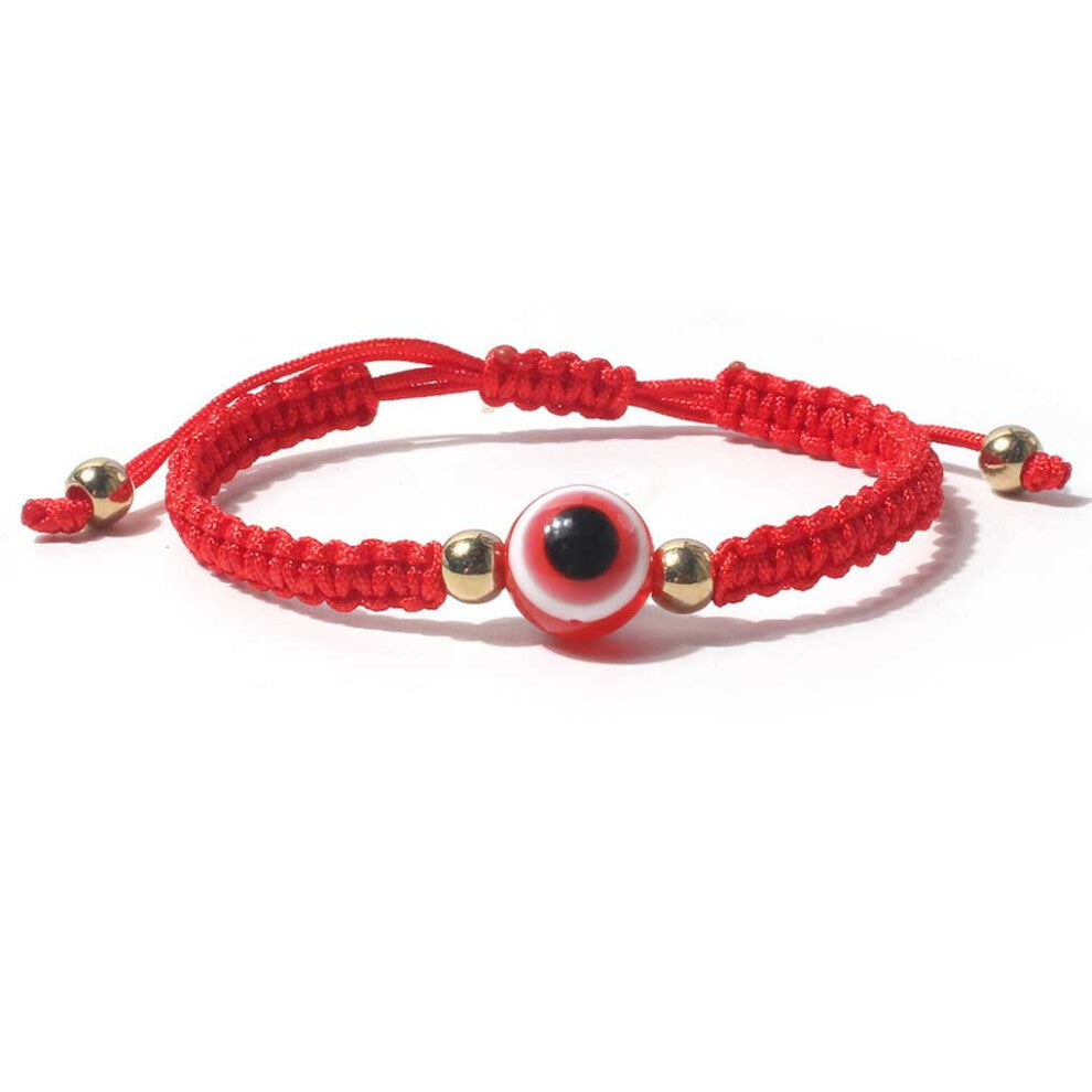 (Red) Men Bracelet Wrist Strap Jewelry Handmade Handicraft Dressing