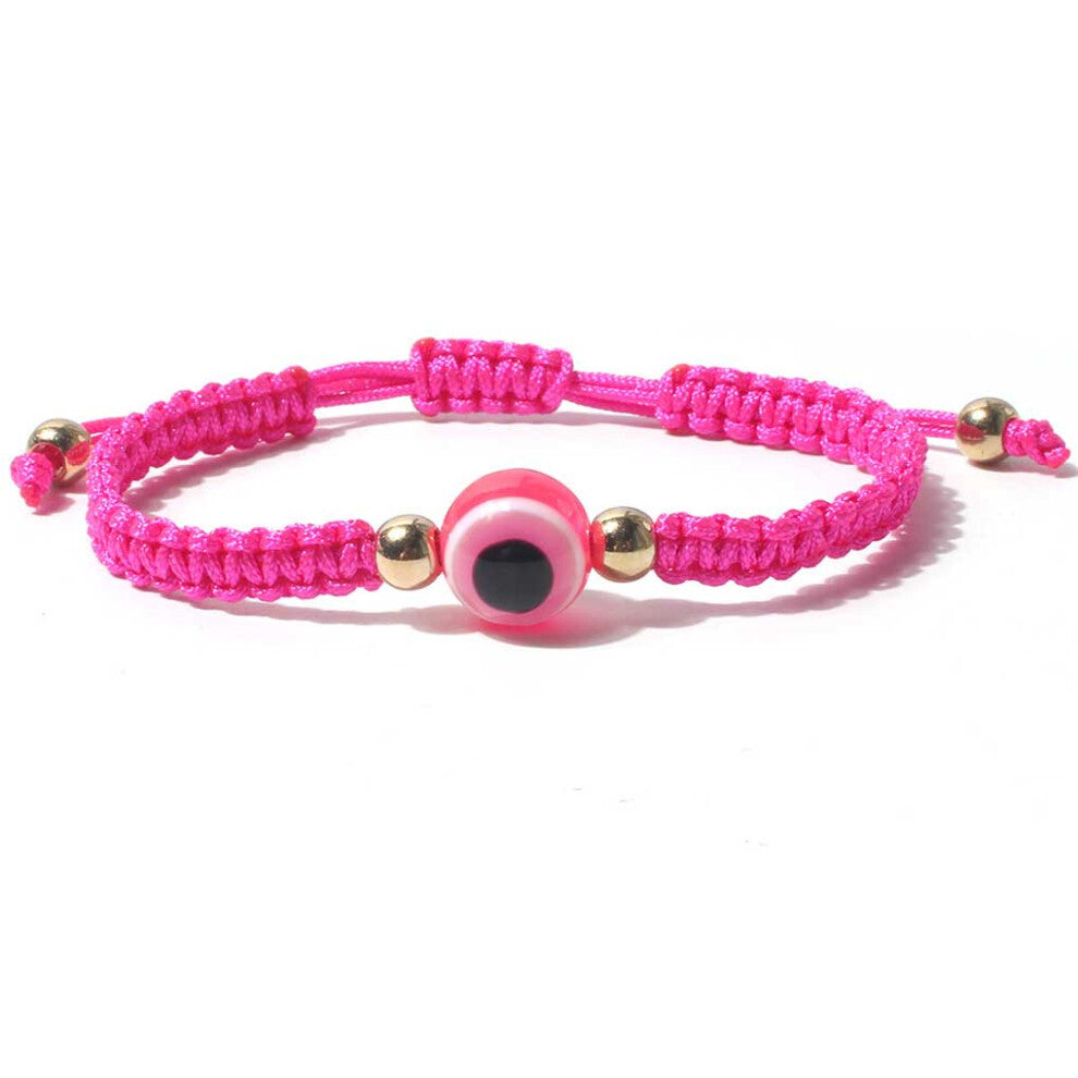 (Rose Red) Men Bracelet Wrist Strap Jewelry Handmade Handicraft Dressing