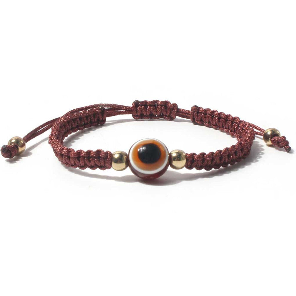 (Brown) Men Bracelet Wrist Strap Jewelry Handmade Handicraft Dressing