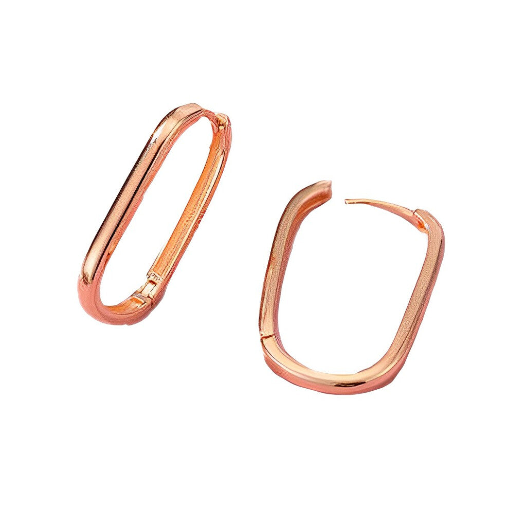 (Rose Gold, Rectangle) 1 Pair Girl Earring Vintage Silver Earrings Festival Jewelry Party