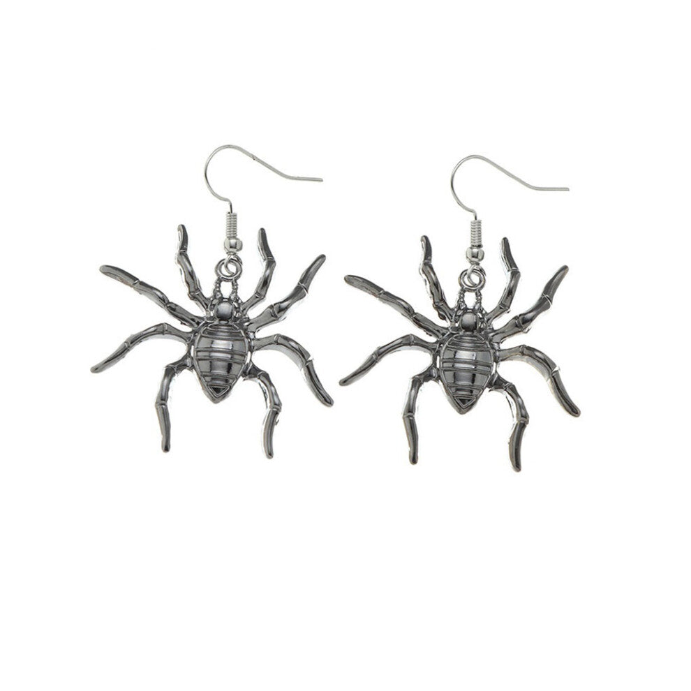 (Black) 2pcs Spider Earring Rustproof Earrings Ear Pendant Eardrop Halloween