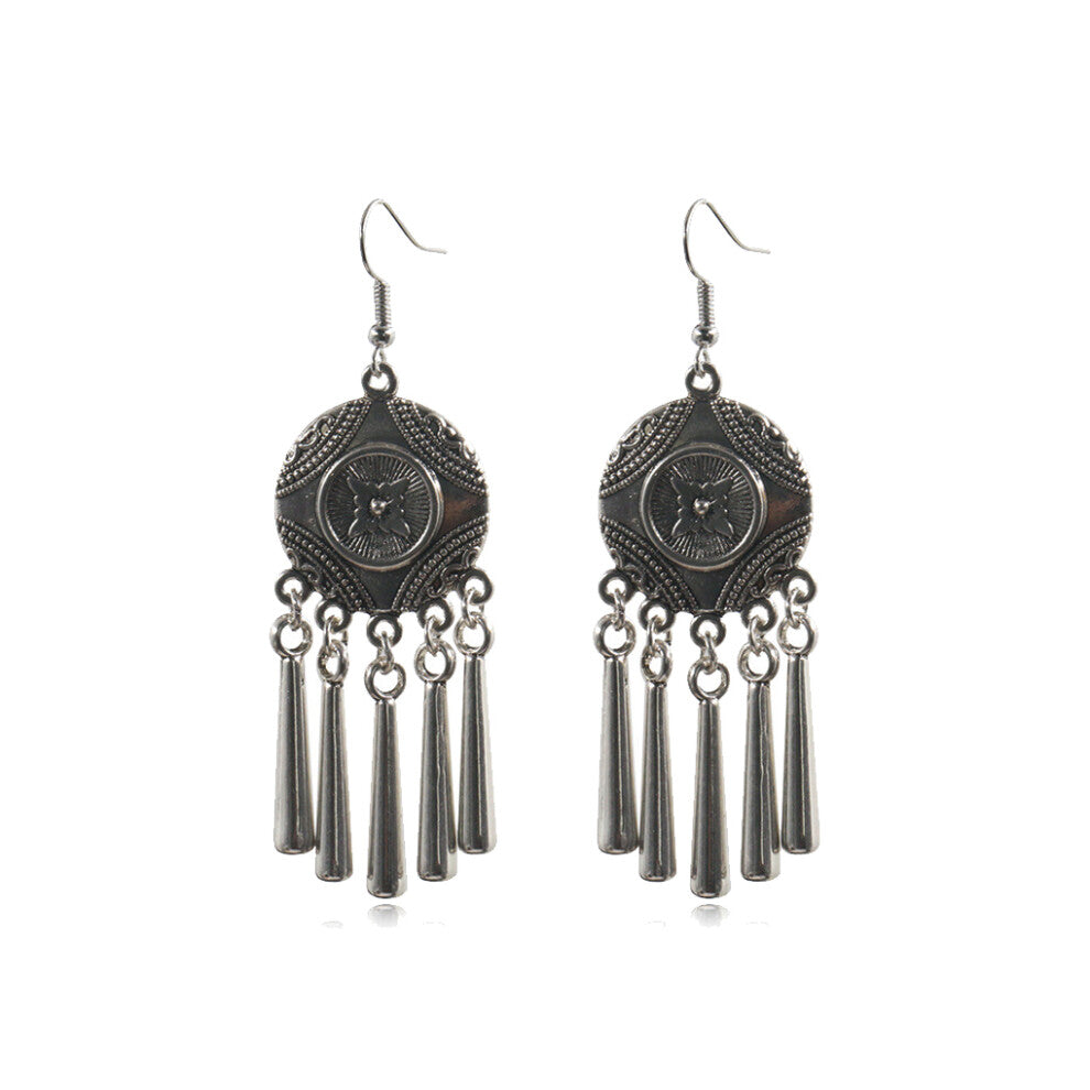 (Type 4) 2pcs Bohemian Earring Woman Earrings Alloy Ear Drop Ears Pendants