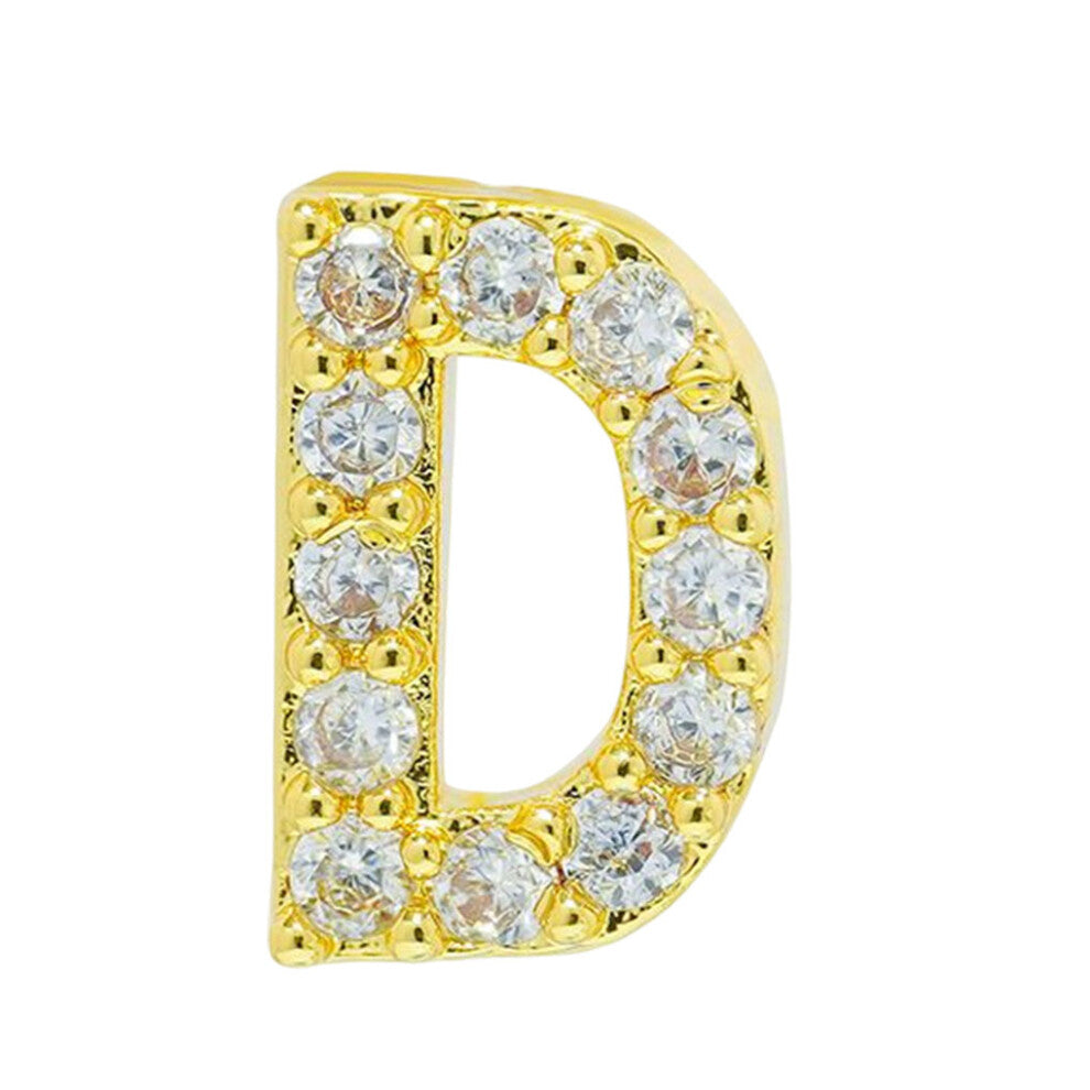 (D) Simple Design Letter Rhinestone Earring Stud Earrings Ear Jewellery