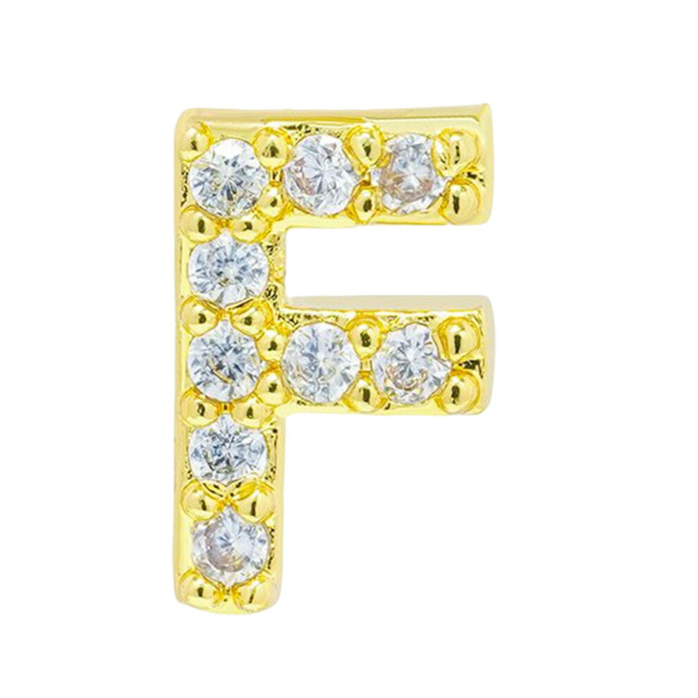 (F) Simple Design Letter Rhinestone Earring Stud Earrings Ear Jewellery