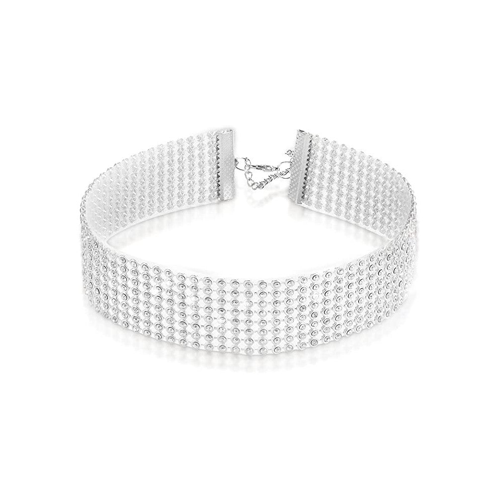 Women Multi-layer Necklace Delicate Crystal Choker Neck Chain
