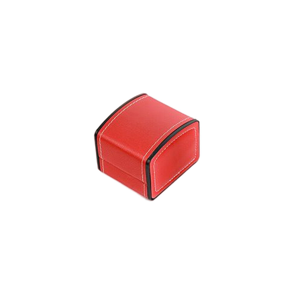 (Red) Case Wristwatch Storage Watches Display Holder Box Cover Container