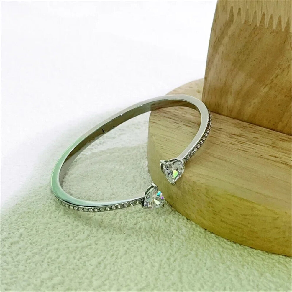 (Bracelet11) S Original 2025 Trendy White Crystal Fine Jewelry Set for Women Water Drop Necklace Earring Bracelet Party Accessories Jewelry